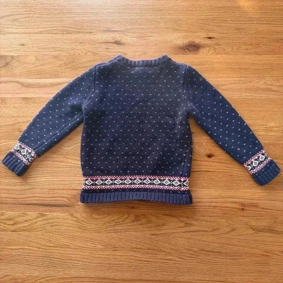 Vintage Holiday Knit Sweater Eagle Eye 100% Cotton Christmas Snowflake Reindeer - Picture 7 of 9